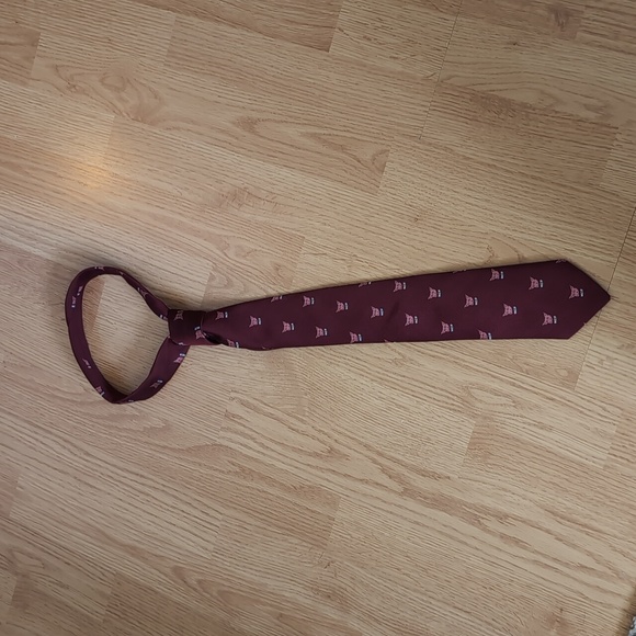 Vintage MCP (Male Chauvinist Pig M.C.P.) Neck Tie, Burgundy Red - Picture 3 of 10